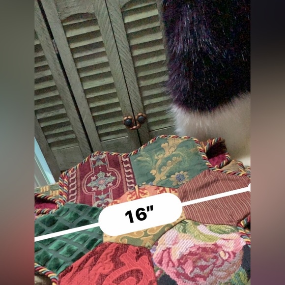 🍀CAMINO DE MESA DE RETAZOS,ESTILO VICTORIANO 🌺ECHO A MANO🍀TELA VINTAGE🍀#700 - Picture 12 of 17